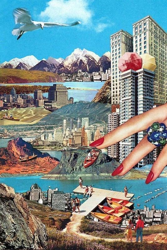 COLLAGE SURREALISTE DE VIRGINIA LOLL