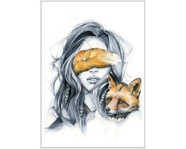 FOX BLINDFOLDED GIRL