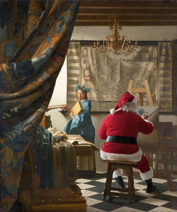 le Père-Noël s’invite dans la peinture classique