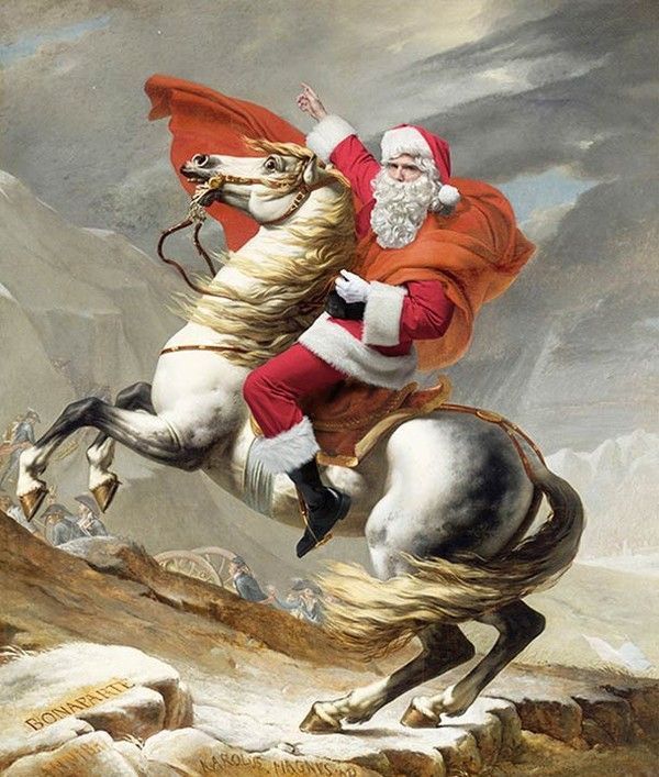 le Père-Noël s’invite dans la peinture classique